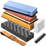 Non-slip Base Premium Sharpening Kit Whetstone W/ 400 1000 3000 8000 Grit. Fixed Price $27.99.
