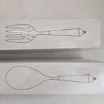 Silverplated Copenhagen Serving Fork & Spoon Nib 1999 Towle Silversmiths. Fixed Price $38.50.