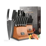 Knife Set, Nanfang Brothers 15-PIECE Damascus Kitchen With Block, A.... Fixed Price $218.71.