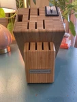 Kitchenaid Bamboo Knife Block With Diamond Sharpener 17 10 Slot, No Knives. Fixed Price $18.00.