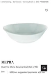 Mepra Due Fine China Serving Bowl (set Of 12) White (retail $411). Fixed Price $50.00.