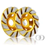 2 Pcs 4 Inch Diamond Segment Grinding Wheel Disc Grinder Cup Concrete Stone Cut. Fixed Price $12.29.