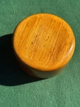 Creuset Olive Wood Salt Celler Swirel Lid Opening Round 4 X 1/2. Fixed Price $26.00.