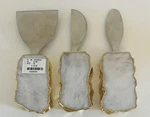 Anna By Rablabs 3-PIECE Cheese Utensil Set, Crystal/gold Retail $235. Fixed Price $175.00.