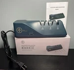Multifunctional Diamond Abrasive Electric Knife Sharpener W/ Dust Collection Box. Fixed Price $34.99.