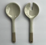 Hearth & Hand Magnolia Stoneware Ceramic Salad Servers Serving Set. Fixed Price $22.99.