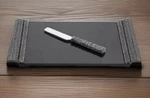 Michael Aram Home Gotham Cheese Board W/ Knife 14 By 8 Black. Fixed Price $55.00.