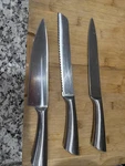 Set Of 3 Utopia Kitchen Knife Stainless Steel Chef Butcher Knives. Fixed Price $14.00.