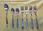 7 Pc Gourmet Settings Windermere Forks & Dinner Teaspoons. Fixed Price $10.00.