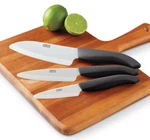 Kyocera Ceramic 3 Piece Kitchen Knife Set Paring Utility Santoku Made Japan. Fixed Price $66.99.
