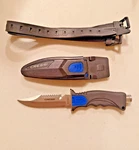 New!! Cressi Skorpion Dive Knife Stainless Steel With Sheath / Leg Straps. Fixed Price $50.00.