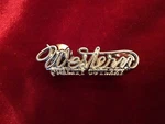 Western "quality Cutlery" Knives 1.5" Cast Metal Hat / Lapel Pin & 2 Locks!. Fixed Price $8.00.