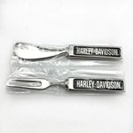 Licensed Harley Davidson Biker Barware 5" Stainless Steel Cheese Knife & Fork. Fixed Price $19.95.