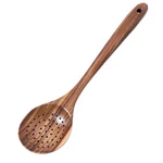Teak Kitchen Utensils Slotted Spoon Wooden Skimmer Long,. Fixed Price $12.50.