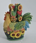 Vintage 2002 Susan Wingets Sunrise Spreader House Set Rooster Knives & Holder. Fixed Price $14.00.
