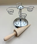 Paderno World Cuisine Ice Cream Cone Holder Stand Carousel & Pizzelle Roller Set. Fixed Price $39.99.