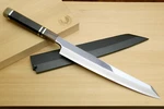Yoshihiro Gintsuru Ginsan Mirror Finished Stain Resistant Steel Yanagi Kiritsuke. Fixed Price $729.99.