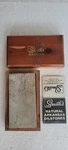Vtg Hard Arkansas Smith Natural Sharpening Oil Stone With Wooden Box & Paper. Fixed Price $120.00.