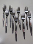 Interpur Stainless Steel Salad Forks Flatware Korea INR3 Mcm 9 Pc Cottage Rose. Fixed Price $19.89.