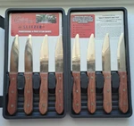 Slitzer Professional Jumbo Steak Knives 9PC Set Wood Handle Case Cutlery. Fixed Price $31.50.