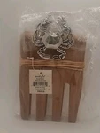 Mud Pie Bamboo Crab Salad Hands With Metal Accents. New Tags.. Fixed Price $25.00.