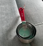 Nwt Berghoff Stainless Steel 4PC Measuring Cup Set Red Handle New. Fixed Price $22.00.
