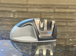 Kitcheniq Deluxe Diamond Edge Grip 2-STAGE Knife Sharpener Utensils. Fixed Price $11.99.