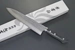 Kanetsune Gyutou Kitchen Knife 8.5" Hammered VG-1/SUS410 Steel Blade Wood Handle. Fixed Price $141.19.