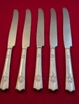 5PC Knives 9-1/2" Wallace Maytime Silverplate 1944 Harmony House. Fixed Price $20.39.