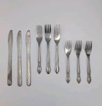Gibson Set /9 Stainless Steel Verona Modern Solid Knives, Forks. Fixed Price $35.99.