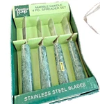 Nib Creative Home Green Marble Handle 4 Piece Spreader Set Gourmet. Fixed Price $7.96.