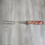 Viking Carving Fork 440A Super Stainless Full Tang 12" Wooden Made Japan. Fixed Price $7.96.