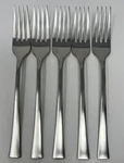 5 Robinson Satin Locke Salad Forks 18/10 Stainless. Fixed Price $44.99.