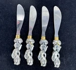 Arthur Court Spreader Knives Bunny Rabbits & Iris Flower 1988 Pewter X4. Fixed Price $24.38.