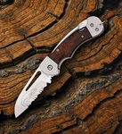 Myerchin Generation Folding Knife 2.5" Serrated German Steel Blade Wood Handle. Fixed Price $63.19.