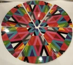 Set Of 6 French Bull Melamine Live Vivid Pie Shape Plates Pizza /designed Nyc. Fixed Price $19.99.