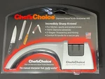 New Chef's Choice Diamond Hone Sharpener #445 2-STAGE Grey Manual Usa. Fixed Price $17.99.