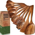 Wooden Spoons For Cooking 10 Pcs Utensils Set. Fixed Price $42.21.