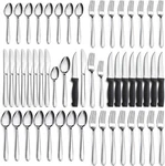 48 Pcs Silverware Set For Stainless Steel Flatware Cutlery Utensil Kitchen New. Fixed Price $26.97.