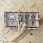Bombay Cheese Markers Polished Aluminum Charcuterie Gift Buffet Dinner Set Of 4. Fixed Price $20.00.