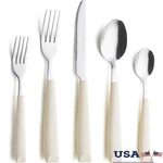 Stainless Steel Flatware Set Kitchen Colorful Handles Dining Camping Party New. Fixed Price $44.06.