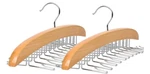 Clutterzen Space Saving Wooden-tank Top,bra,belts,scarf Hangers-set Of 2. Fixed Price $15.99.
