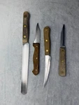 Chicago Cutlery Vintage Knife Set Wood Handle Serrated Straight Blades. Fixed Price $15.75.