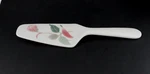 Vtg Mikasa Ceramic Pie Cake Server Silk Flowers Pattern Pink Teal Leaves. Fixed Price $12.95.