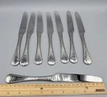 Dinner Table Knife Ginkgo Lafayette Heavy Stainless Steel Hammered 18/10. Fixed Price $17.98.