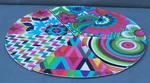 Set Of 6 French Bull Melamine Live Vivid Pie Shape Plates Pizza Designed Nyc. Fixed Price $9.99.