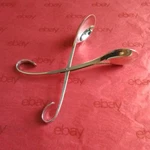 Dansk Torun Silverplate One-piece Salad Tongs, Japan, Mcm, 10", Pre-owned. Fixed Price $60.00.