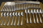 (39) Pcs Lenox Golden Holiday Stainless Flatware Service 8 (minus 1 Fork). Fixed Price $420.22.