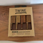 Twine Country Home Cheese Markers Acacia Wooden 2.75" Pick Length Set Of 4. Fixed Price $10.80.