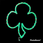 Impact Lighted Window Decoration, 16" Green Shamrock Clover Plastics 2001. Fixed Price $24.99.